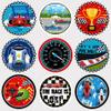 20 Sheets Race Car Party Round Sticker Labels Decoration, Car Racing Decals Party Supplies Favors, Round Racing Car Envelope Seals Paster for Racing Party Decorations (1.5 Inches) view 1