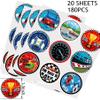 20 Sheets Race Car Party Round Sticker Labels Decoration, Car Racing Decals Party Supplies Favors, Round Racing Car Envelope Seals Paster for Racing Party Decorations (1.5 Inches) view 2