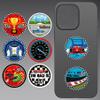 20 Sheets Race Car Party Round Sticker Labels Decoration, Car Racing Decals Party Supplies Favors, Round Racing Car Envelope Seals Paster for Racing Party Decorations (1.5 Inches) view 3