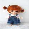 JD415 3-4inch 4-5inch 5-6inch Twins Bun Mohair Doll Wigs (3-4inch, Carrot) view 1