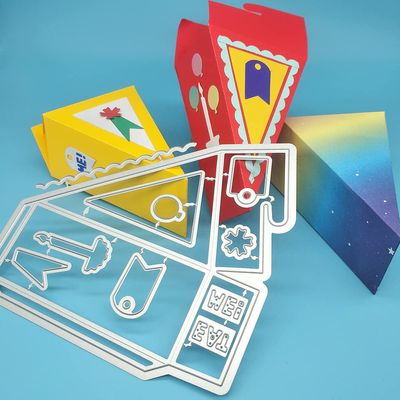 Metal Die Cuts,14x15.5cm Christmas Candy Box Gift Box Popcorn Box Metal Cutting Dies Paper Crafts Photo Album Decoration