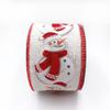 Designers Shop Christmas Holiday Snowman Wired Edge Ribbon 2.5 x 10 Yard for DIY Crafting, Home Dcor (Red Scarf) view 3