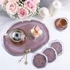 Resin Oval Tray Molds,Large Silicone Tray Molds with 4Pcs Silicone Coaster Molds for Epoxy Resin Casting,DIY Resin Crafts,Home Decoration view 4