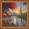 Dimensean Stamped Cross Stitch Kits Full Range of Embroidery Patterns Starter Kits for Beginners Adult DIY Cross Stitches Needlepoint Kits 11CT-Scenery Eiffel Tower 15.7x19.7 inch view 1
