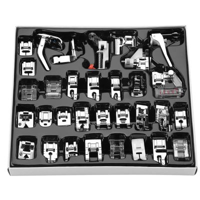 Sewing Machine Presser Foot,32Pcs/Set Stitching Walking Foot Presser Feet Kit Household Sewing Machine Accessory