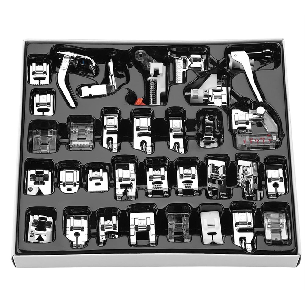Sewing Machine Presser Foot,32Pcs/Set Stitching Walking Foot Presser Feet Kit Household Sewing Machine Accessory