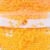 1200pcs Pearl Beads for Crafts, 6mm Round Pearl Beads with Hole for Jewelry Making DIY Craft Bracelet Necklace and Vase Filler Yellow view 1