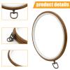 Auvotuis 3Pcs 9 Inch Round Embroidery Hoops Imitated Wood Cross Stitch Hoop, Circle Display Frame for DIY Christmas Ornament, Art Craft Sewing view 4