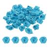PATIKIL 0.6" Mini Satin Ribbon Roses, 30 Pcs Tiny Fabric Flowers Embellishments Rosettes Applique for DIY Crafts and Wedding, Blue view 1