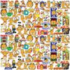 Garfield 100ct Die Cut Vinyl Stickers Variety Pack Classic Comic Character Decals for Laptop, Water Bottle, Scrapbooking, Tablet, Indoor & Outdoor Use view 1