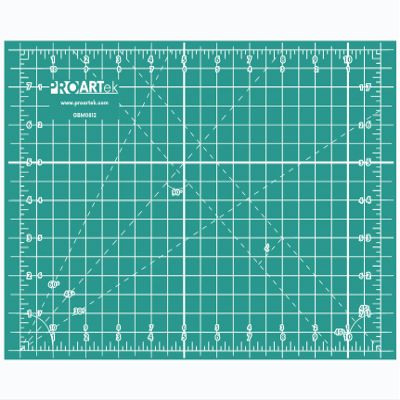 Proartek PK00005 Model GBM0812 Series 8.5" x 12" Professional Cutting Mat; Double-Sided Green/Black; Self-Healing; For Graphic Arts, Hobbies, Sewing, Scrapbooking, and other Cutting Projects