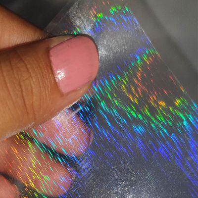 Meteor Shower Pattern Holographic Transparent Self Adhesive Overlay Film A4 Sheet - Vinyl Holographic Cold Lamination Film for Sticker and Label (5)
