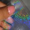 Meteor Shower Pattern Holographic Transparent Self Adhesive Overlay Film A4 Sheet - Vinyl Holographic Cold Lamination Film for Sticker and Label (5) view 1