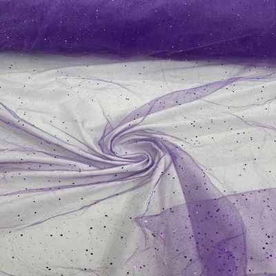 Backdrop King Inc, Glitter Tulle Fabric Shimmer/Tulle Glitter for Dresses/Mesh Glitter Fabric/Costume Fabric/Wholesale (10 Yards, Purple)
