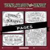 Coloring Broadway - Hamilton Inspired Coloring Pages (Set of 4), Young, Scrappy & Hungry Musical Merchandise, Printed on Matte Card Stock (8 1/2 x 11), Ideal Gift for a Broadway Theater Lover view 1
