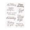 DzIxY Words Happy Birthday Thank You Clear Stamps for Card Making Scrapbook Album Silicone Seals Ink Pad Transparent Stencils view 1