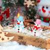 Poen 24 Pack Snowman Craft Kit Christmas DIY Craft Kit Build Decorating Snowman Modeling Clay Hats Buttons Scarfs Foam Balls Craft Supplies for Xmas view 3