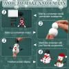 Poen 24 Pack Snowman Craft Kit Christmas DIY Craft Kit Build Decorating Snowman Modeling Clay Hats Buttons Scarfs Foam Balls Craft Supplies for Xmas view 4