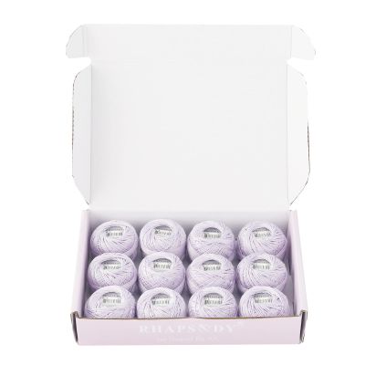 Rhapsody 12 Balls Set Pearl Cotton Thread Size 8 Crochet Thread Embroidery Perle Hand Knitting, Embroidery, Cross-Stitch, Sewing, Needlepoint, DIY, Quilting (Col 320)