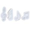 Uniquer 4Pcs Musical Note Silicone Molds,Unique Silicone Molds for DIY Handmade Car Freshies,Jewelry Pendant,Candle view 1