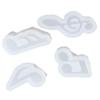 Uniquer 4Pcs Musical Note Silicone Molds,Unique Silicone Molds for DIY Handmade Car Freshies,Jewelry Pendant,Candle view 2