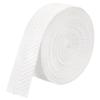 BENECREAT 5 Yards Cotton Webbing, White Striped Polycotton Webbing, Jacquard Webbing, Striped Patterned Flat Webbing for Tote Bag Handles, Tote Bag Webbing view 1