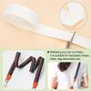 BENECREAT 5 Yards Cotton Webbing, White Striped Polycotton Webbing, Jacquard Webbing, Striped Patterned Flat Webbing for Tote Bag Handles, Tote Bag Webbing view 4