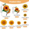 HINZIC 12Pcs Mix Sizes Sunflower Patches Yellow Daisy Embroidered Iron on Patch Spring Summer Sewing Appliques Girls Boys Clothing Backpack Jeans Hats Wedding Back to School Birthday Gift view 3