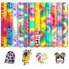 HTVSTD Tie Dye HTV Heat Transfer Vinyl -12 Sheets 12'' x 10''Watercolor HTV Vinyl Patterned Iron on Vinyl for T-Shirts view 1