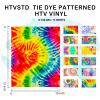 HTVSTD Tie Dye HTV Heat Transfer Vinyl -12 Sheets 12'' x 10''Watercolor HTV Vinyl Patterned Iron on Vinyl for T-Shirts view 2