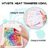 HTVSTD Tie Dye HTV Heat Transfer Vinyl -12 Sheets 12'' x 10''Watercolor HTV Vinyl Patterned Iron on Vinyl for T-Shirts view 3