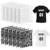 12 Sheets 588 Pieces Iron on Letters and Numbers for Clothing, 2 Inch Iron on Vinyl Letters with PU Heat Transfer Letters, A to Z, and 0-9 Iron on Alphabet Numbers for Jersey Fabric T-Shirt DIY Craft view 1