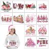 Fumete 12 Sheets Christmas Iron on Transfers for T Shirts Pink Iron on Decals Elk Snowman Tree Applique Stickers Holiday HTV Vinyl Christmas Heat Transfer Paper Stickers for DIY Crafts Xmas Clothes view 1