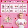 Fumete 12 Sheets Christmas Iron on Transfers for T Shirts Pink Iron on Decals Elk Snowman Tree Applique Stickers Holiday HTV Vinyl Christmas Heat Transfer Paper Stickers for DIY Crafts Xmas Clothes view 2