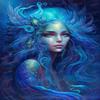 20x20inch Adult 5D Dreamy Blue Mermaid Diamond Painting Kits, DIY Painted Figures Diamond Art Painting Kit for Home Room Decor Wall Decor Diamond Cross Stitch Artwork view 1