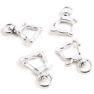 Kentuckiz 10Pcs/Lot Snap Hooks Trigger Clips Buckles for Keychain Lobster Lobster Clasp Hooks for Necklace Key Ring Clasp Jewelry Supplies - (Color: Ab1-28)