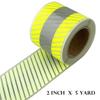 NOZUONO High Visibility Reflective Heat Transfer Vinyl Iron On Tape for Clothing 2in x 5yd (Fluorescent Yellow Striped) view 2