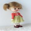 JD203 9-10inch 23-25cmTwin Tail Lovely Mohair Doll Wigs (9-10inch, Flax Brown M4) view 2