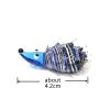 Mini Glass Turtle,Dolphin,Shell,Hedgehog,Bear,Mice,Pig,Rooster,Elephant,Frog,Penguin,Sea Lion,Whale,Goldfish Figurines Ornaments (Color : Chocolate, Size : About 2.7-4.2cm) view 3