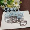 Cutting Dies Stencil,10x6.3cm Happy Birthday Letters Metal Cutting Dies Stencils for Decorative Embossing Handcraft Template view 3
