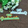 Cutting Dies Stencil,5.6x12cm Spanish Words My Graduation Metal Cutting Dies Stencils for Decorative Embossing Handcraft Template view 2