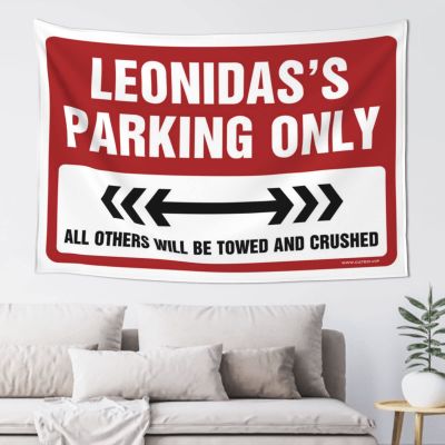 Men Cave Decor Leonidas'S Parking Only Tapestry Funny Kitchen Decor Large Tapestry (Size : 100X150CM)