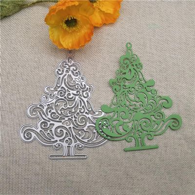 Cutting Dies Stencil,10.2x12.6cm Christmas Tree Stencils for Card Making Cutting Metal Cutting Embossing Stencils for