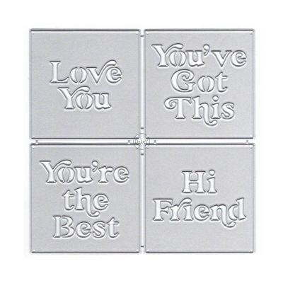 DzIxY Words You're The Best Metal Cutting Dies for Card Making Kit Embossing Paper Die Cuts Scrapbook Machine Stencils Storage Pockets Supplies