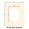 CountryArtHouse Cream Acid Free 8x10 Oval Picture Frame Mat with White Core Bevel Cut for 5x7 Pictures - Fits 8x10 Frame - Pack of 25 Matboard Show Kits With Acid Free Backings & Clear Bags view 2
