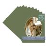 CountryArtHouse Dill Green Acid Free 8.5x11 Oval Picture Frame Mat with White Core Bevel Cut for 7x9 Pictures - Fits 8.5x11 Frame - Pack of 10 Matboard Show Kits with Acid Free Backings & Clear Bags view 1