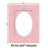 CountryArtHouse Pink Acid Free 8x10 Oval Picture Frame Mat with White Core Bevel Cut for 5x7 Pictures - Fits 8x10 Frame - Pack of 25 Matboard Show Kits with Acid Free Backings & Clear Bags view 2