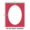 CountryArtHouse Deep Red Acid Free 16x20 Oval Picture Frame Mat with White Core Bevel Cut for 12x17 Pictures - Fits 16x20 Frame - Pack of 25 Matboard Show Kits with Acid Free Backings & Clear Bags view 2