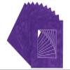 CountryArtHouse Purple Crocus Suede Acid Free 6x6 Square Picture Frame Mat with White Core Bevel Cut for 3x3 Pictures - Fits 6x6 Frame - Pack of 10 Matboards view 1
