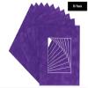 CountryArtHouse Purple Crocus Suede Acid Free 6x6 Square Picture Frame Mat with White Core Bevel Cut for 3x3 Pictures - Fits 6x6 Frame - Pack of 10 Matboards view 2